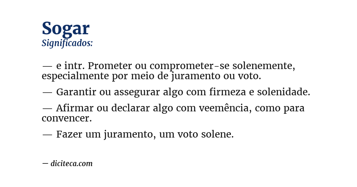 Significado de sogar