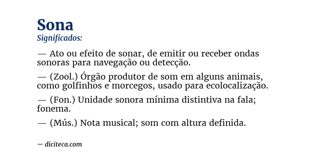 Significado de sona