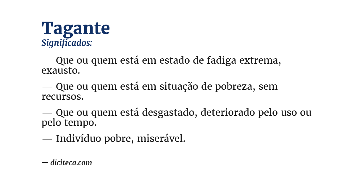 Significado de tagante
