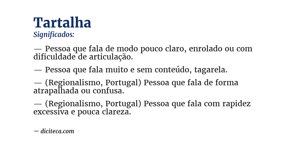 Significado de tartalha