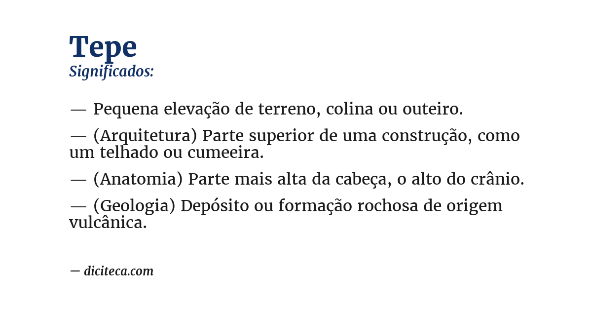Significado de tepe