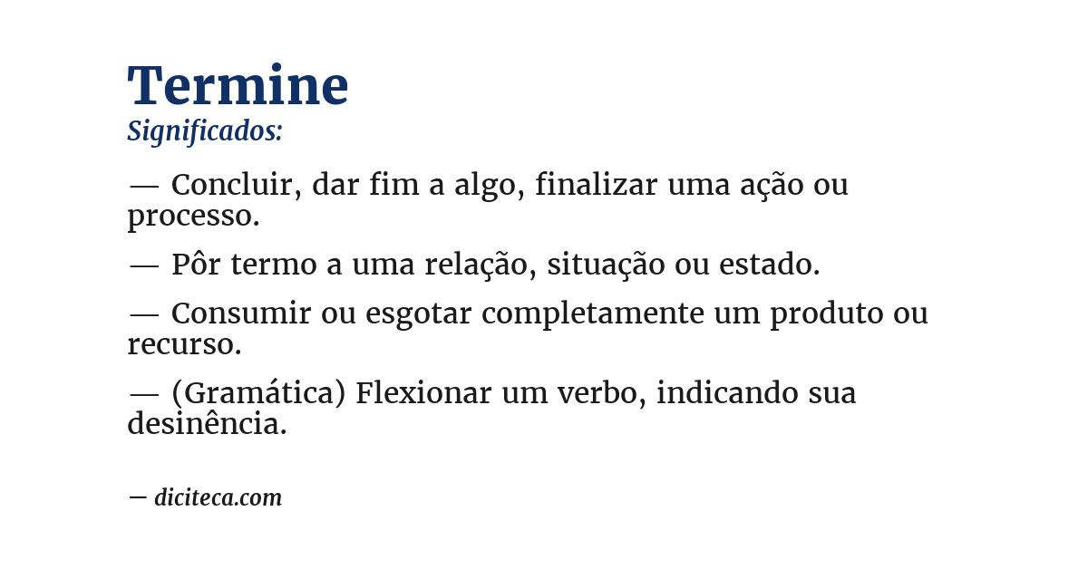 Significado de termine