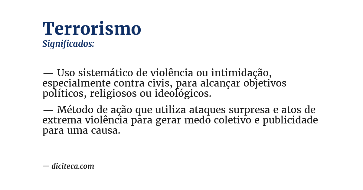 Significado de terrorismo