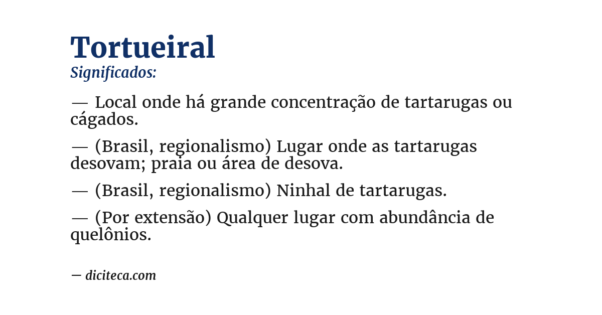 Significado de tortueiral