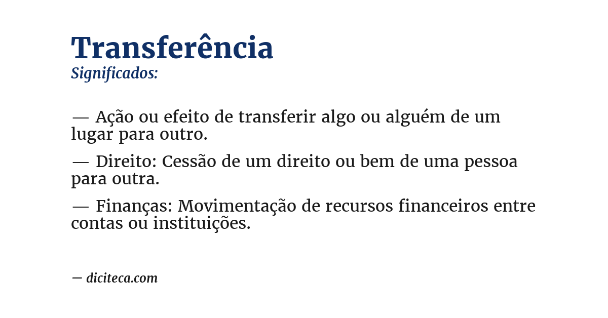 Significado de transferência