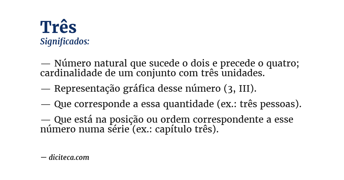 Significado de três