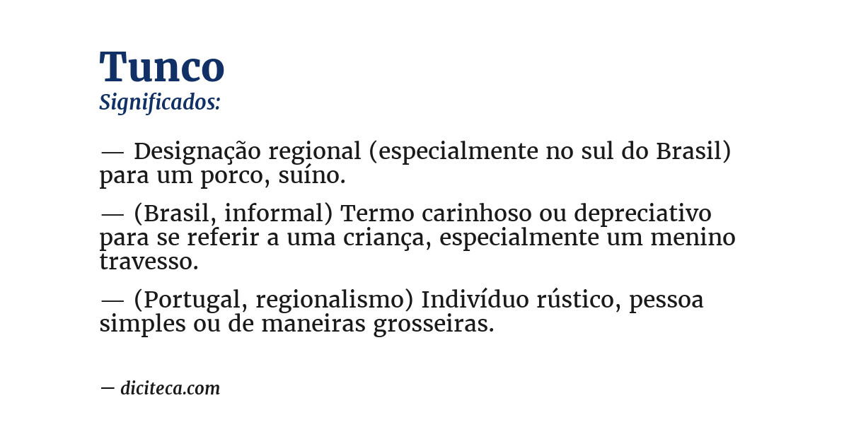 Significado de tunco