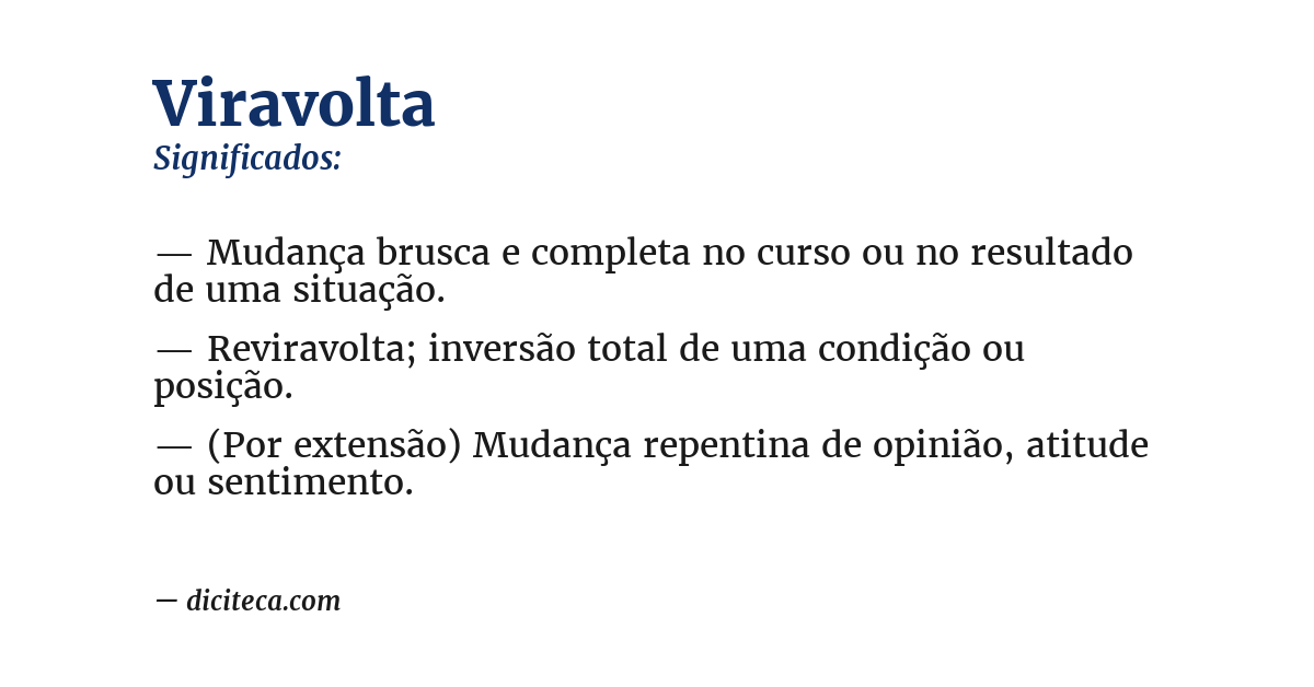 Significado de viravolta
