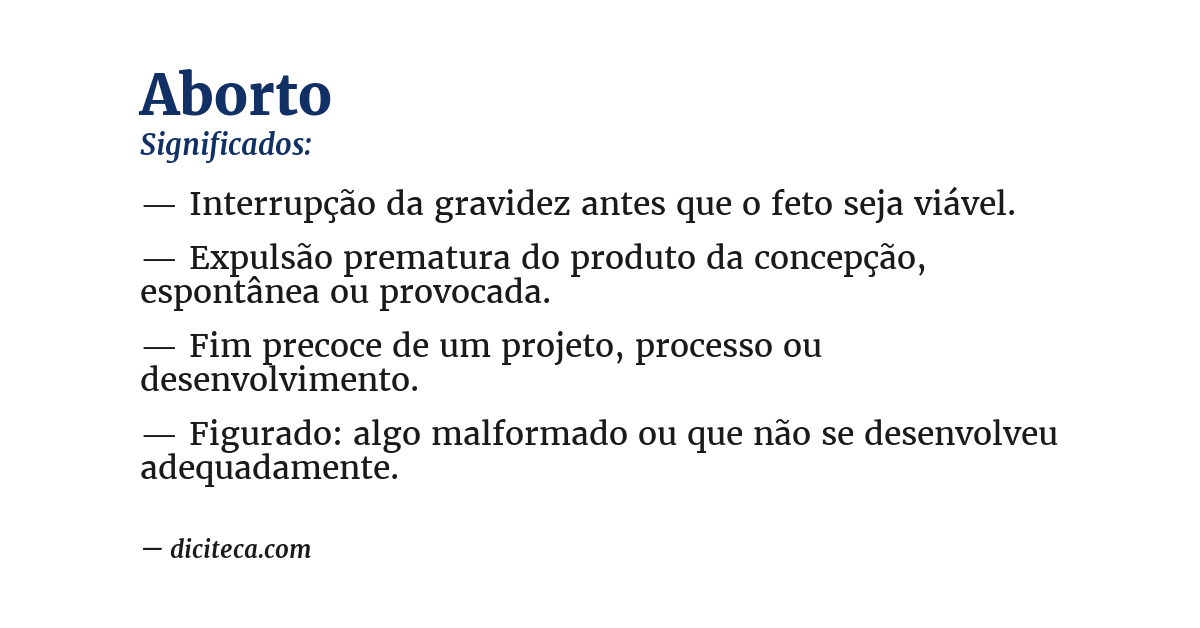 Significado de aborto
