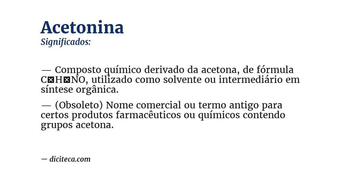 Significado de acetonina