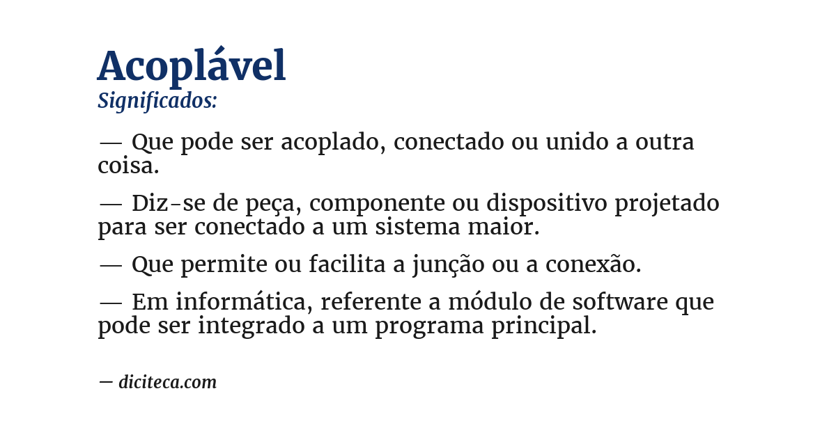 Significado de acoplável