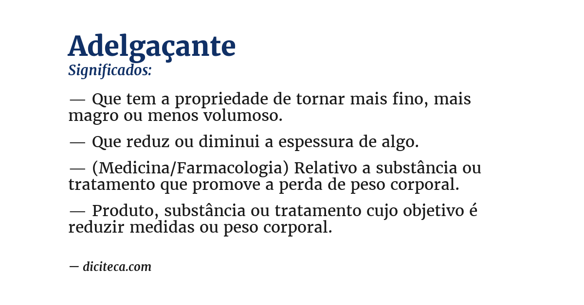 Significado de adelgaçante