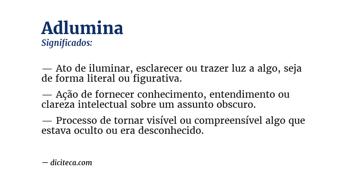 Significado de adlumina