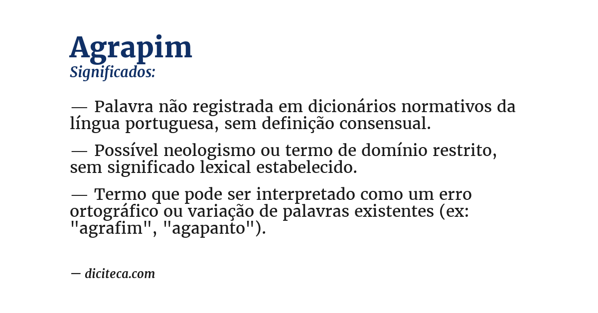 Significado de agrapim