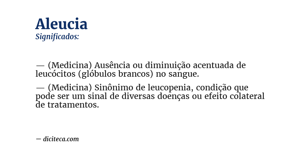 Significado de aleucia