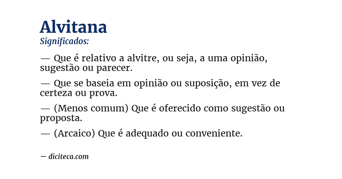 Significado de alvitana