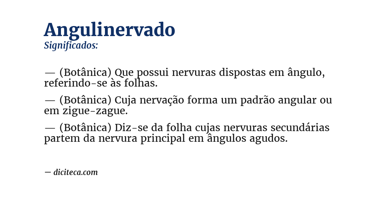 Significado de angulinervado
