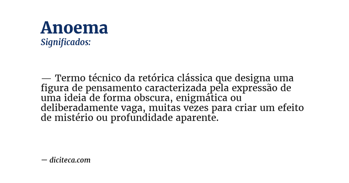 Significado de anoema