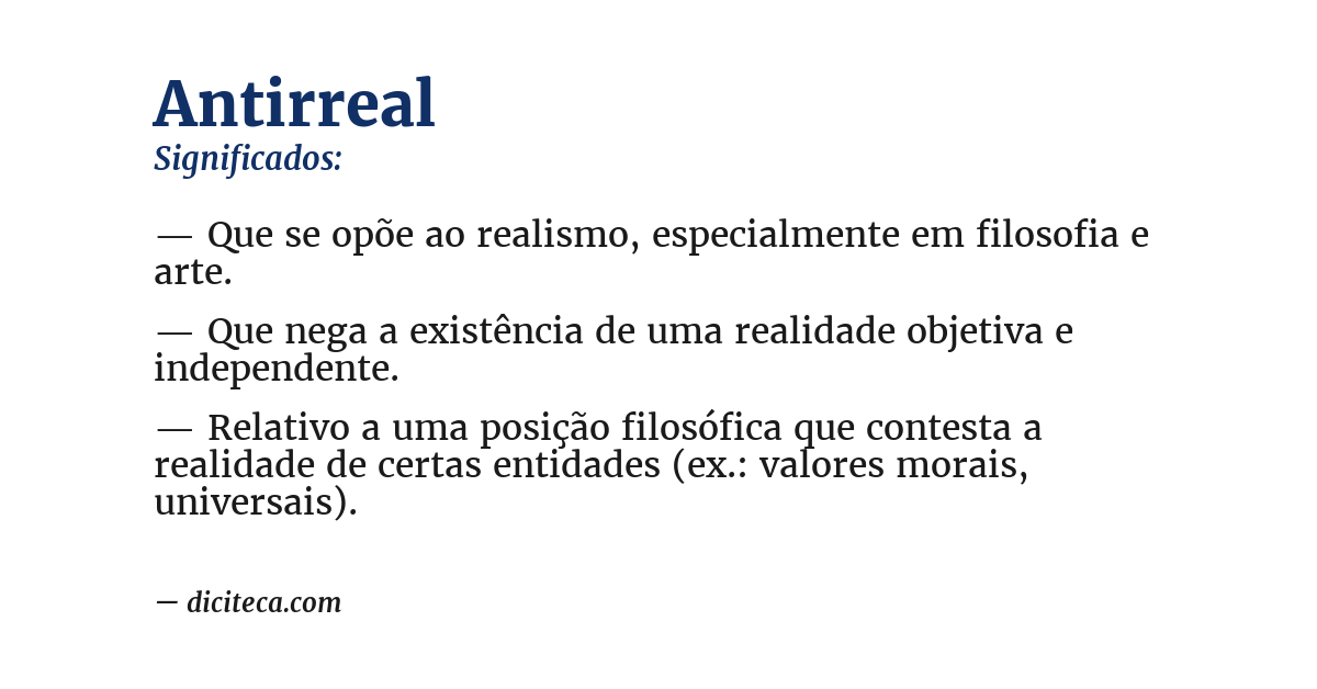 Significado de antirreal