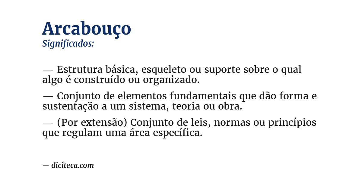 Significado de arcabouço
