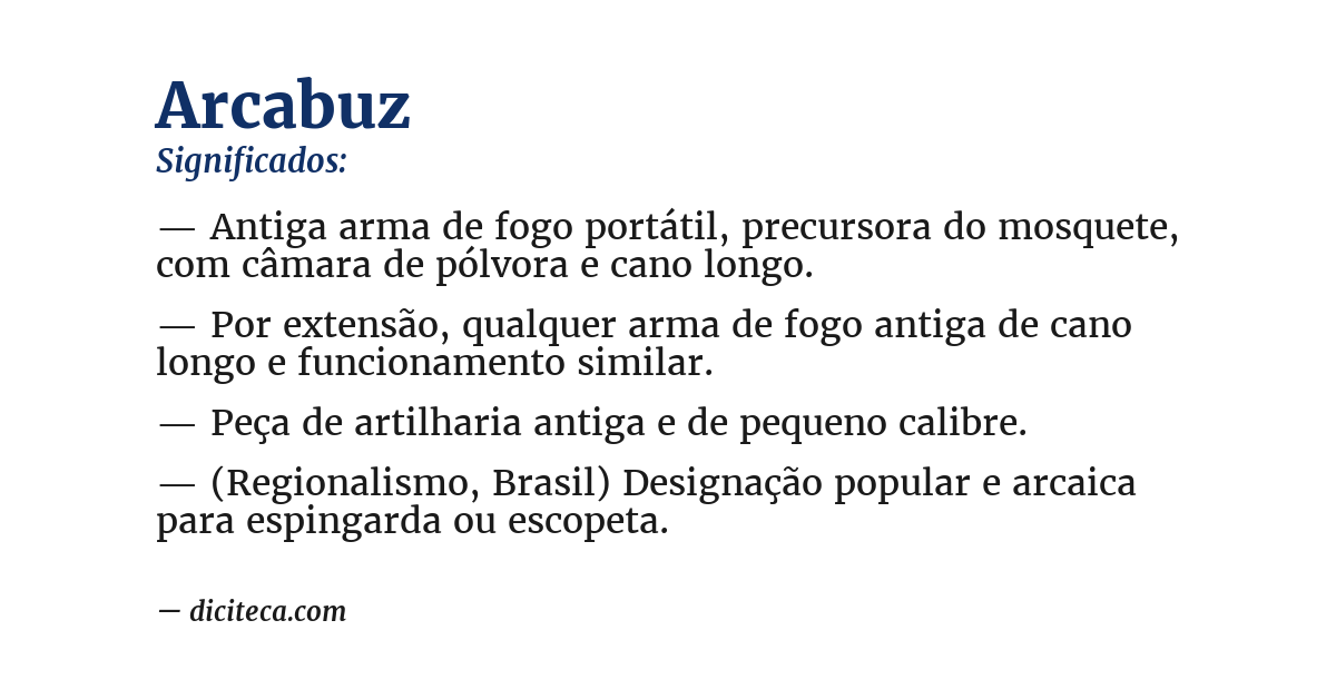 Significado de arcabuz