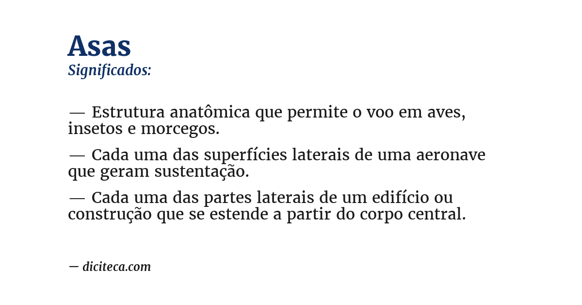 Significado de asas
