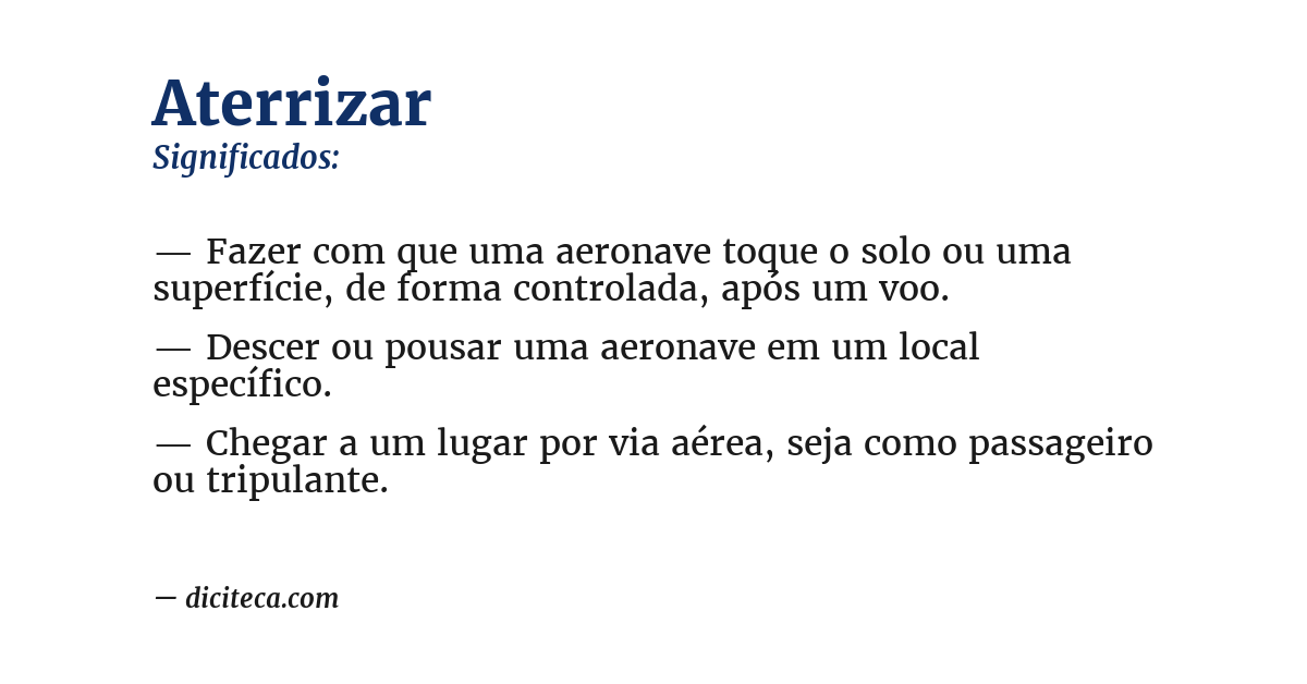 Significado de aterrizar