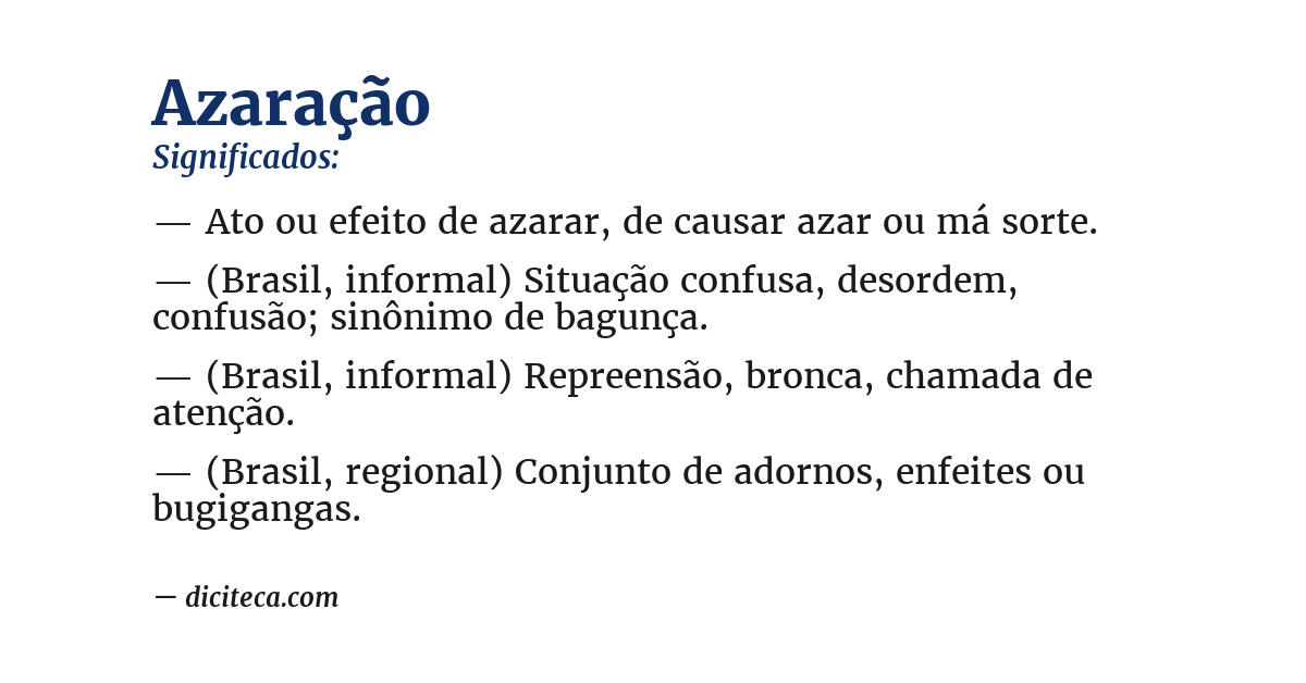 Significado de azaração