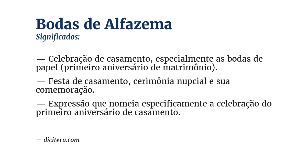 Significado de bodas de alfazema