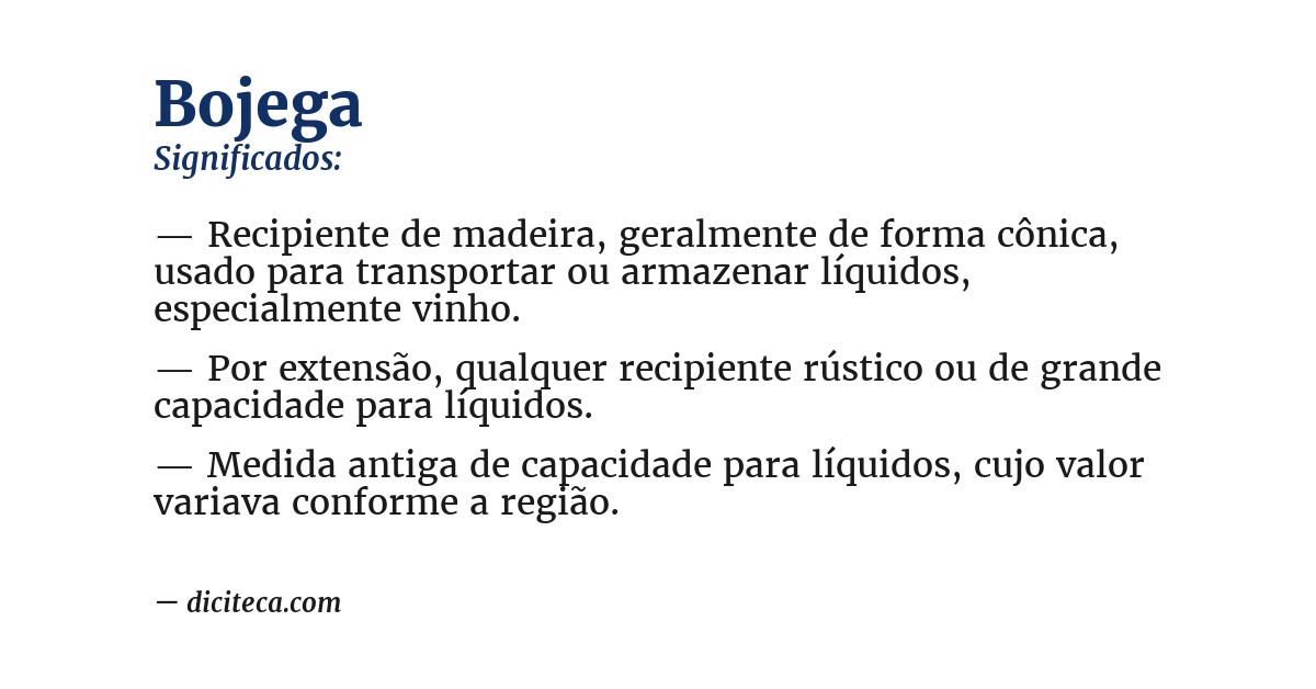 Significado de bojega