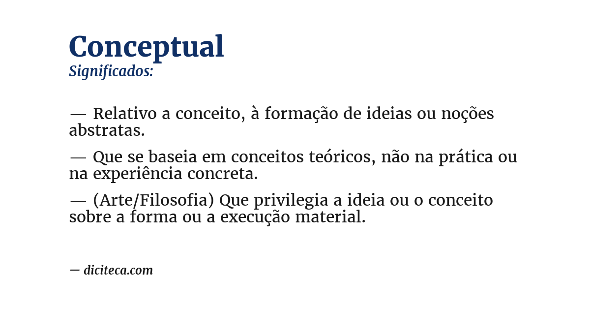 Significado de conceptual