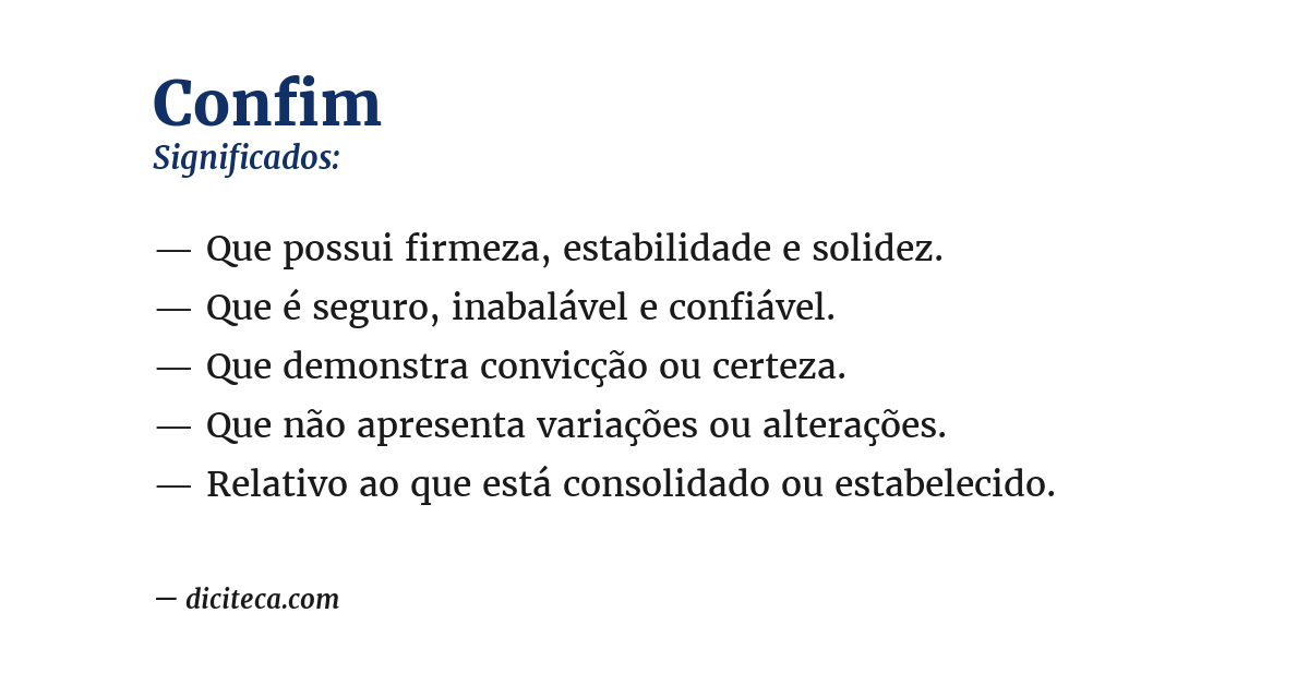 Significado de confim