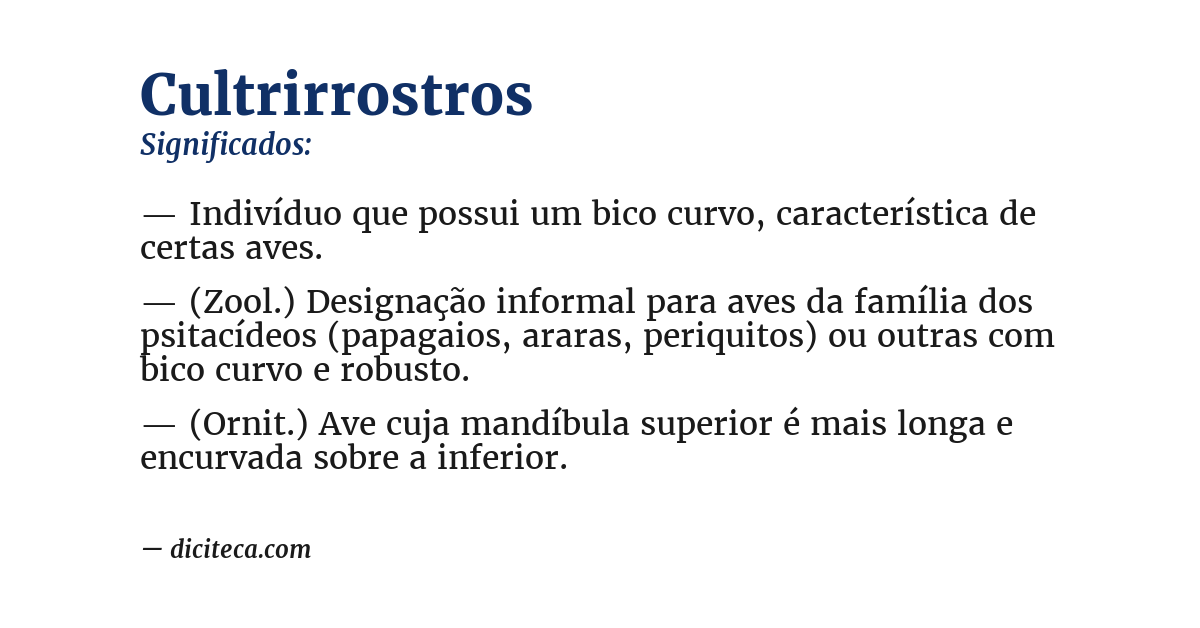 Significado de cultrirrostros