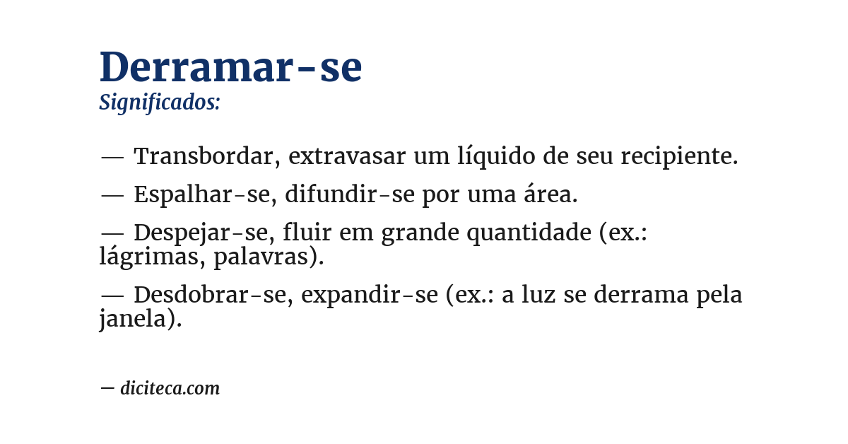 Significado de derramar-se
