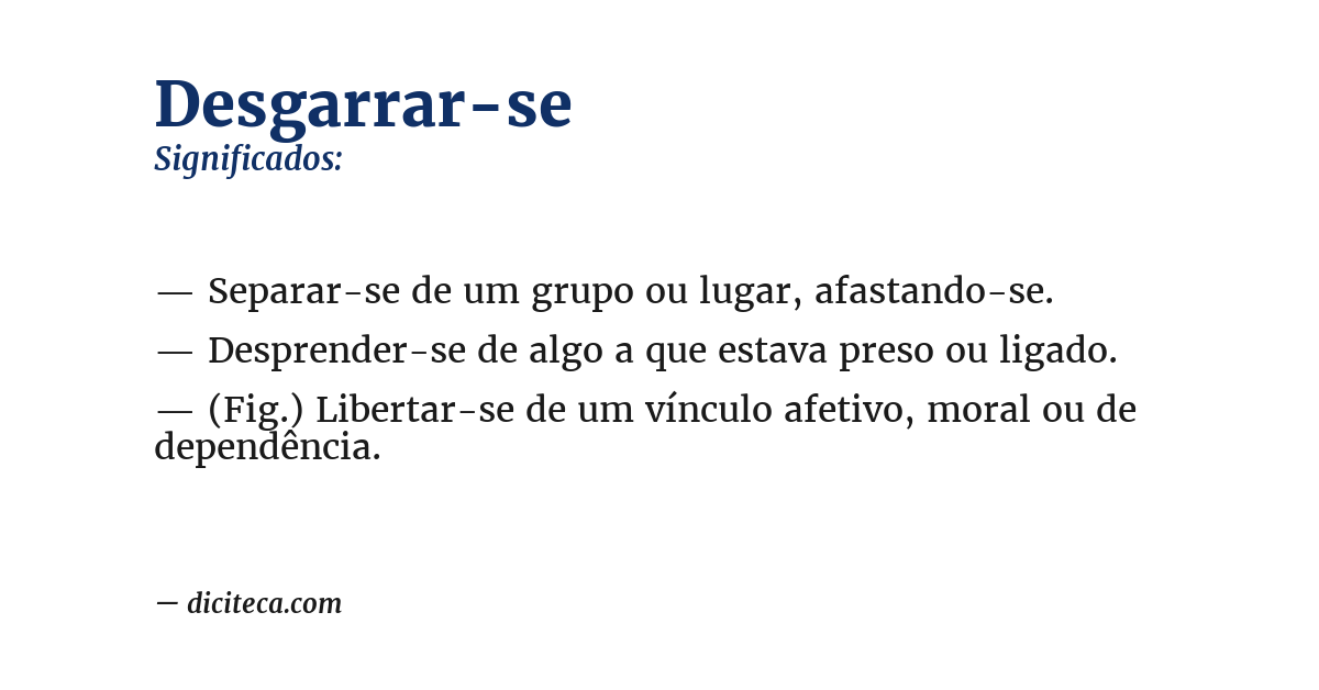 Significado de desgarrar-se
