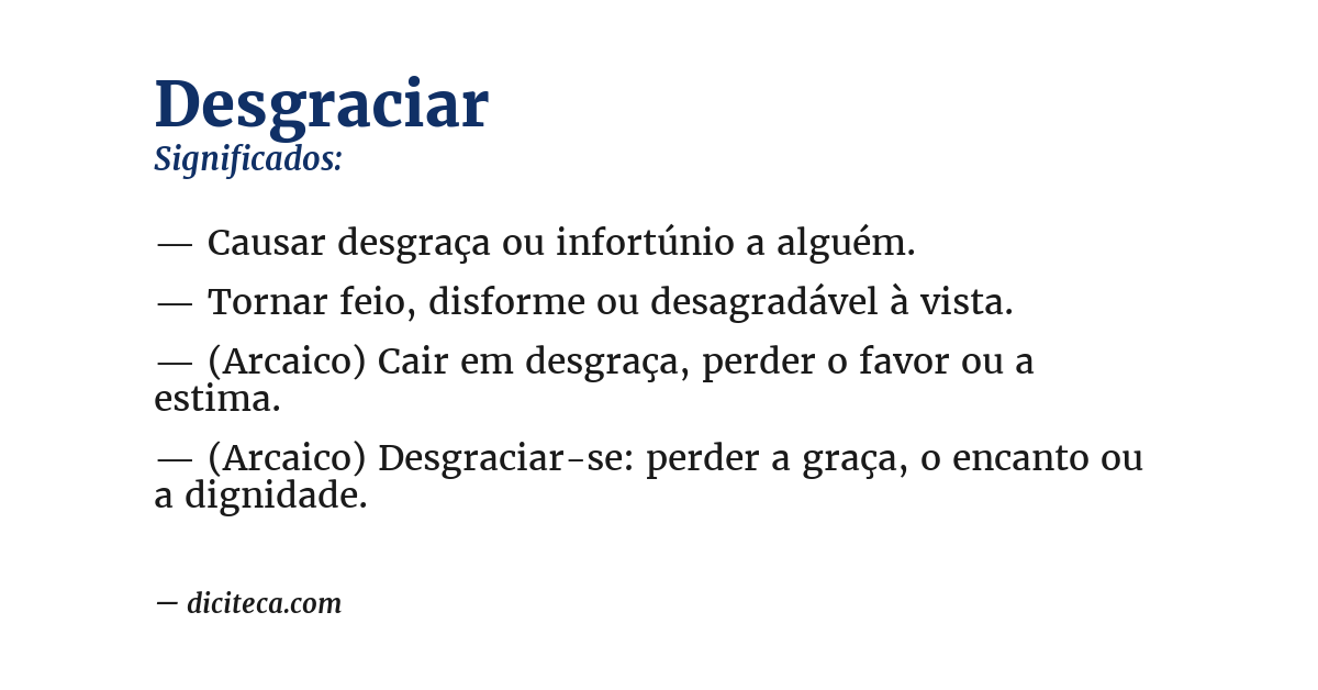 Significado de desgraciar