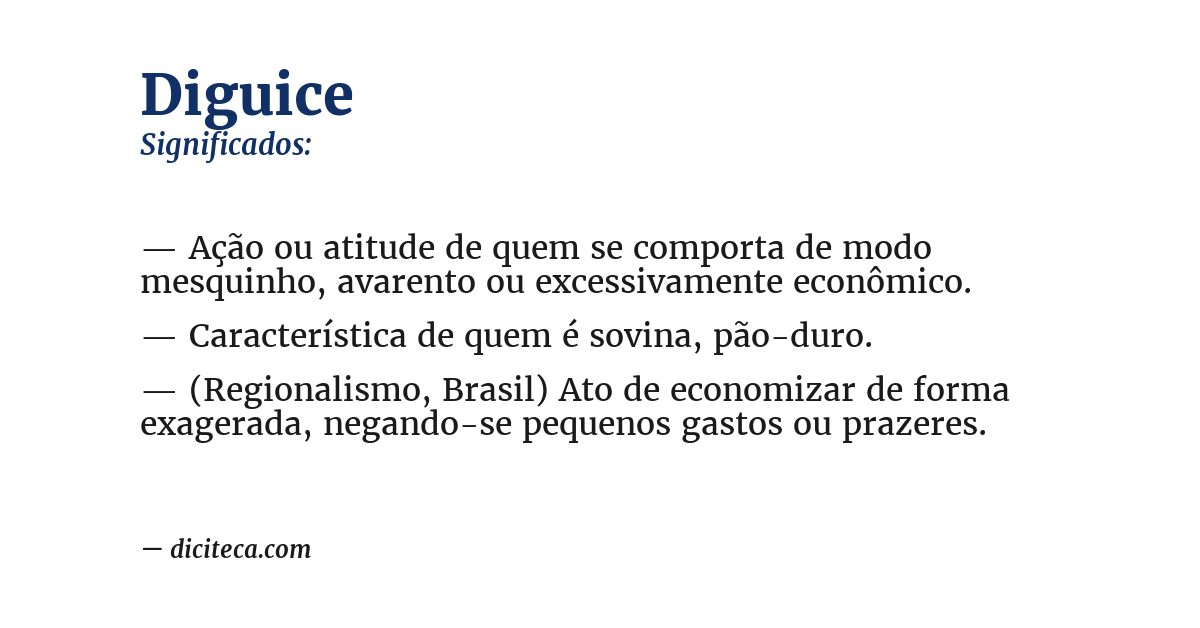 Significado de diguice