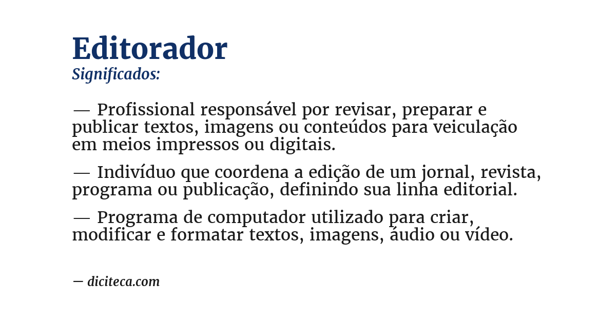 Significado de editorador