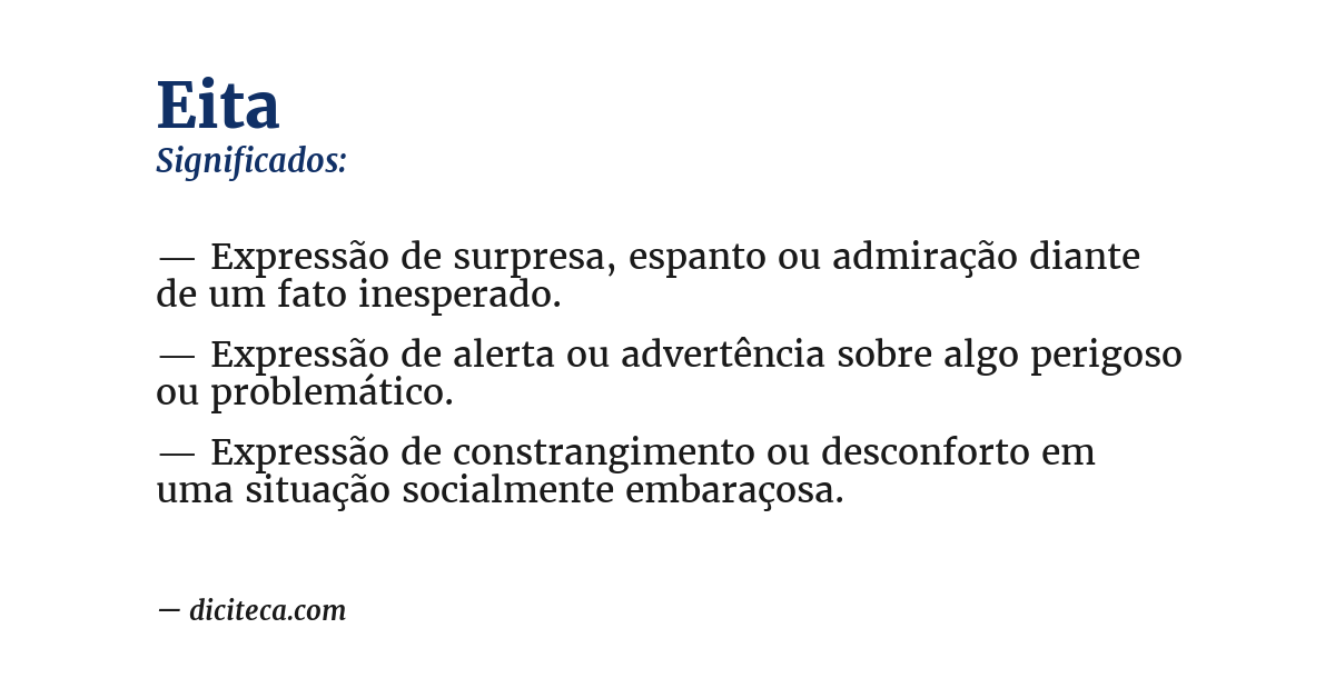 Significado de eita