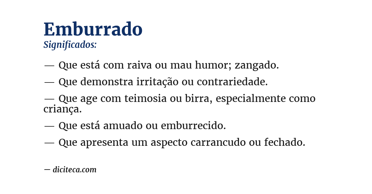 Significado de emburrado
