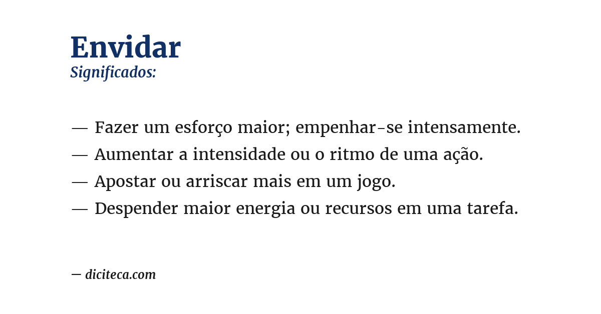 Significado de envidar