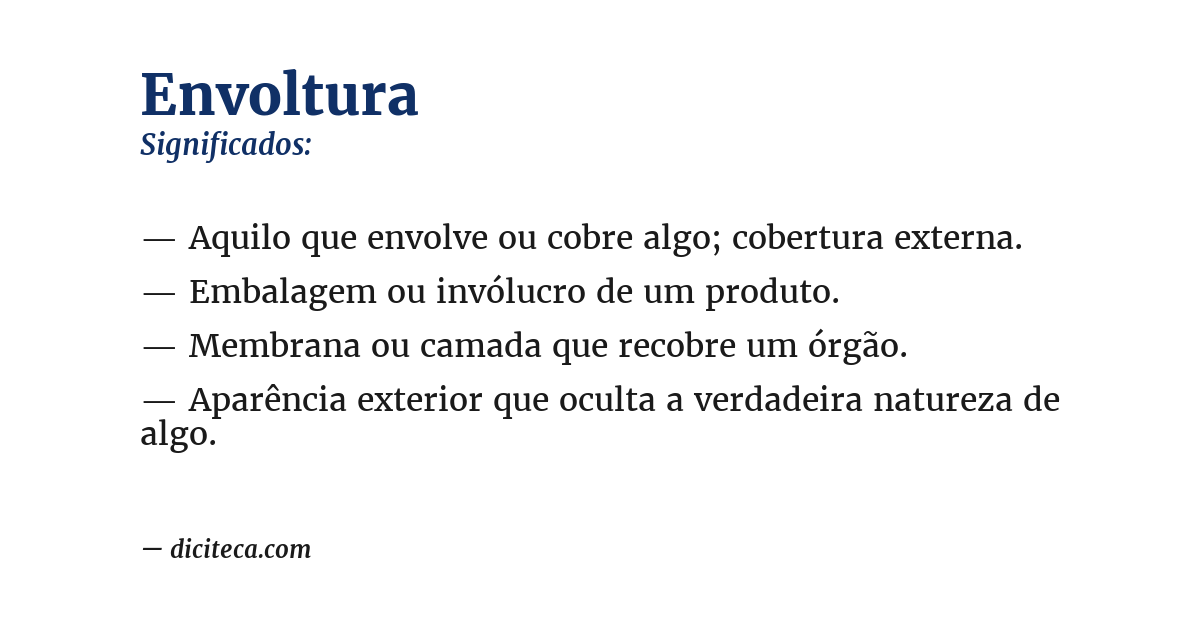 Significado de envoltura