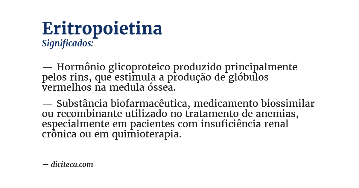 Significado de eritropoietina