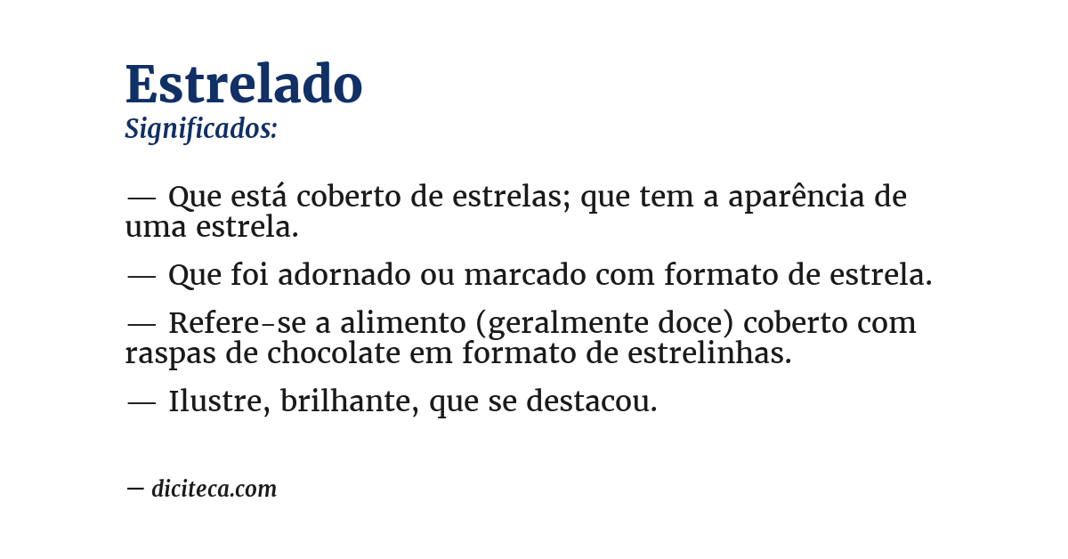 Significado de estrelado