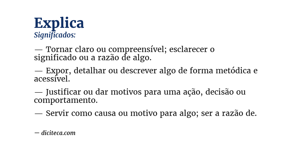 Significado de explica