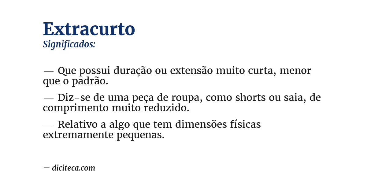 Significado de extracurto