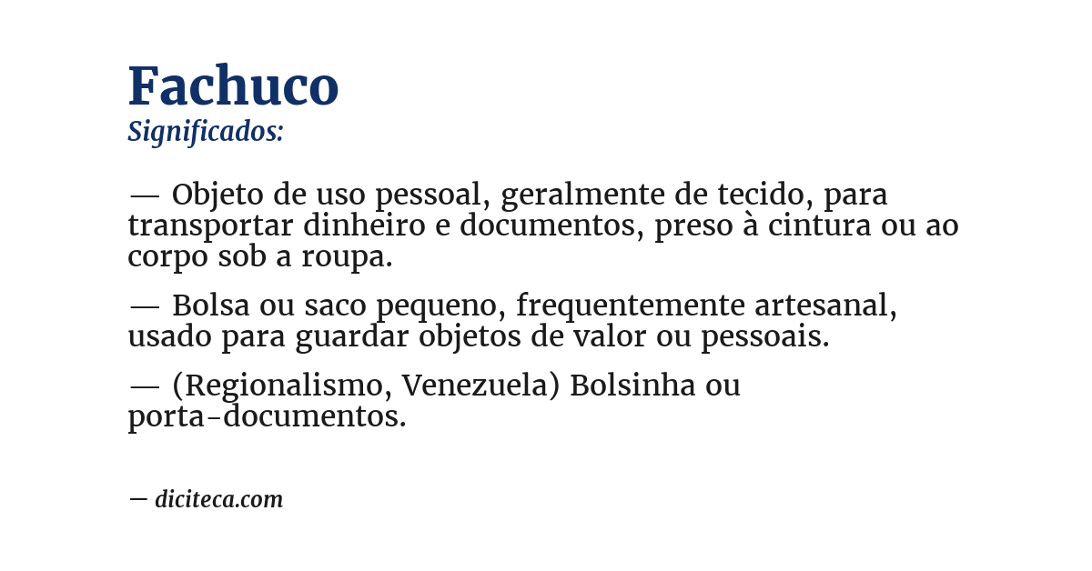 Significado de fachuco