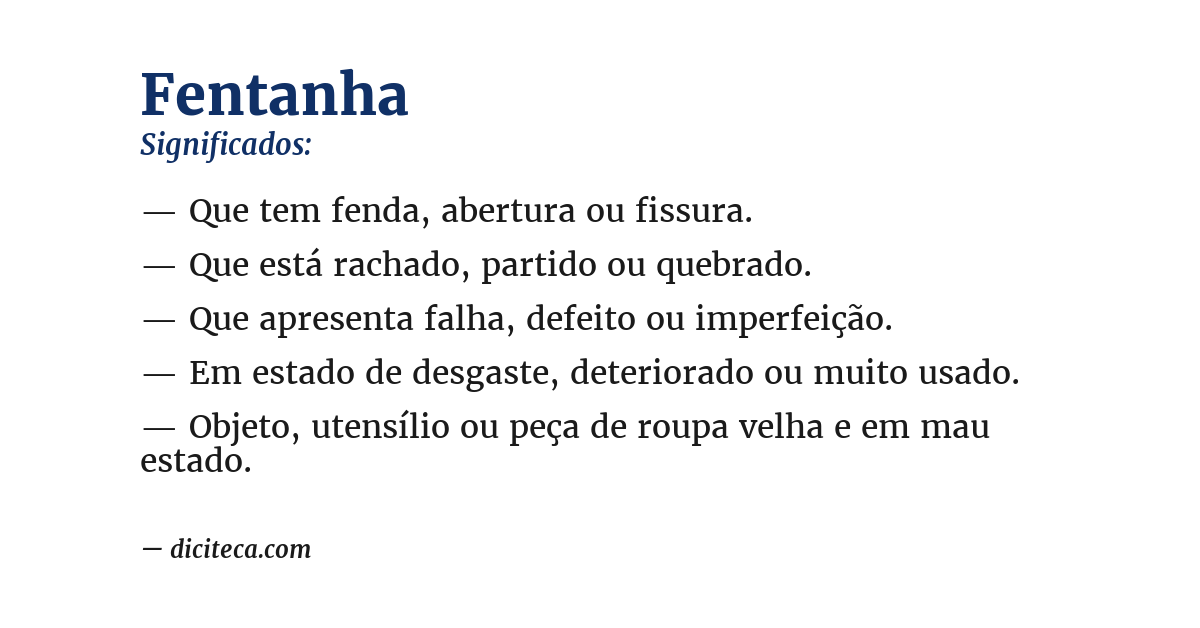 Significado de fentanha