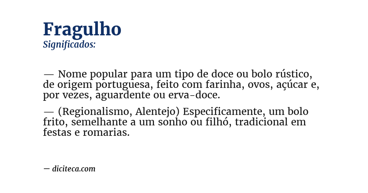 Significado de fragulho
