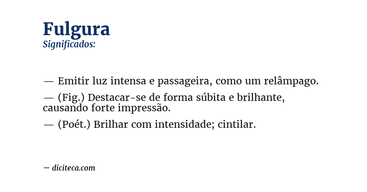 Significado de fulgura